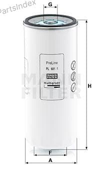 Изображение - Фильтр топливный MANN PL 601/1